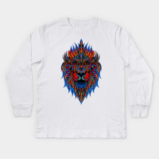 Ornating Lion Kids Long Sleeve T-Shirt